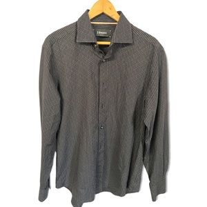 J Campbell modern double print mens casual dress shirt. #I26